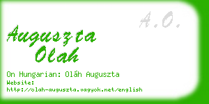 auguszta olah business card